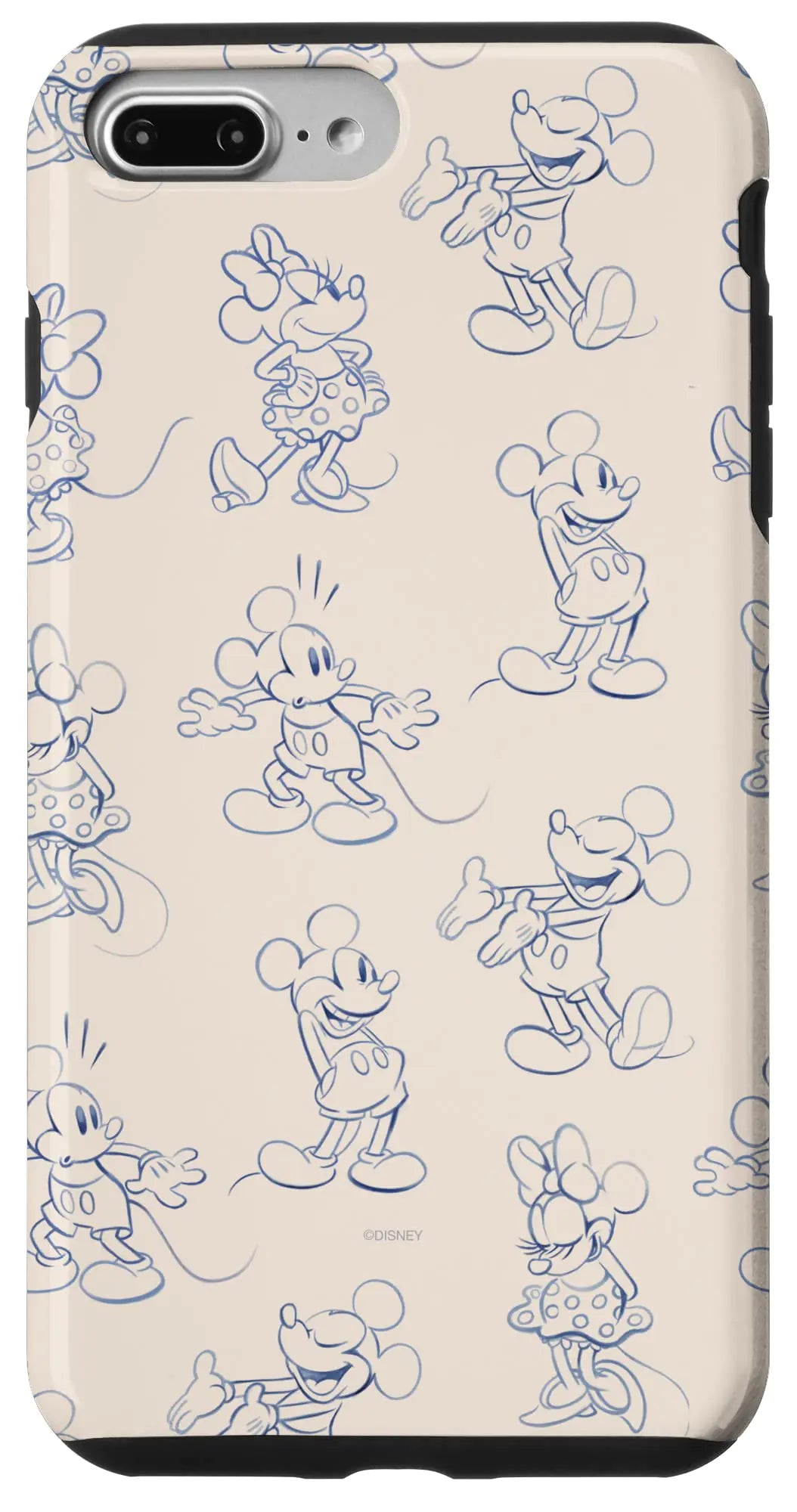 iPhone 16 Plus Disney Mickey and Minnie Mouse Retro Vintage Art Reactions Case