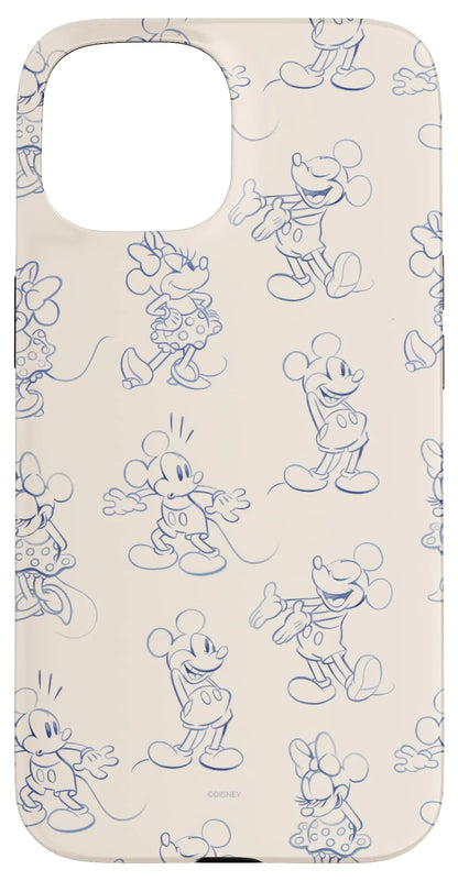 iPhone 16 Plus Disney Mickey and Minnie Mouse Retro Vintage Art Reactions Case