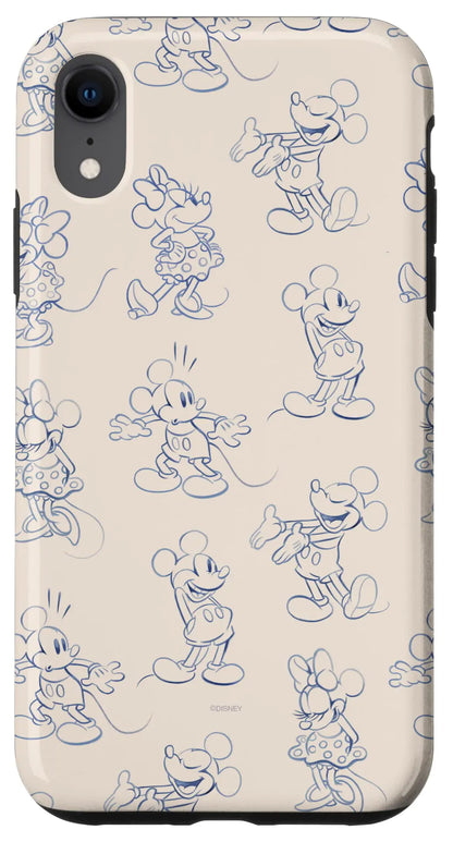 iPhone 16 Plus Disney Mickey and Minnie Mouse Retro Vintage Art Reactions Case