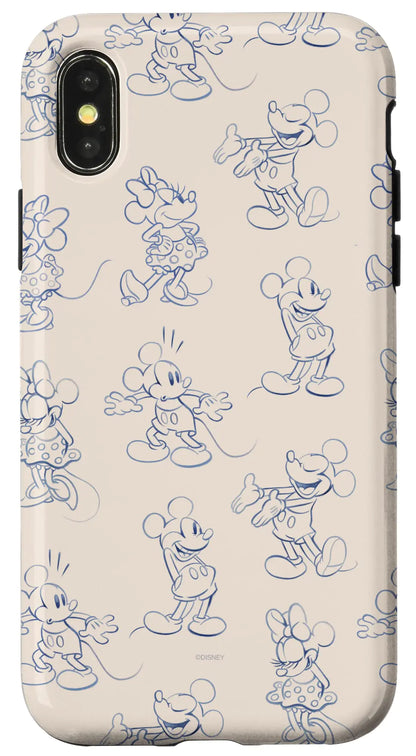 iPhone 16 Plus Disney Mickey and Minnie Mouse Retro Vintage Art Reactions Case
